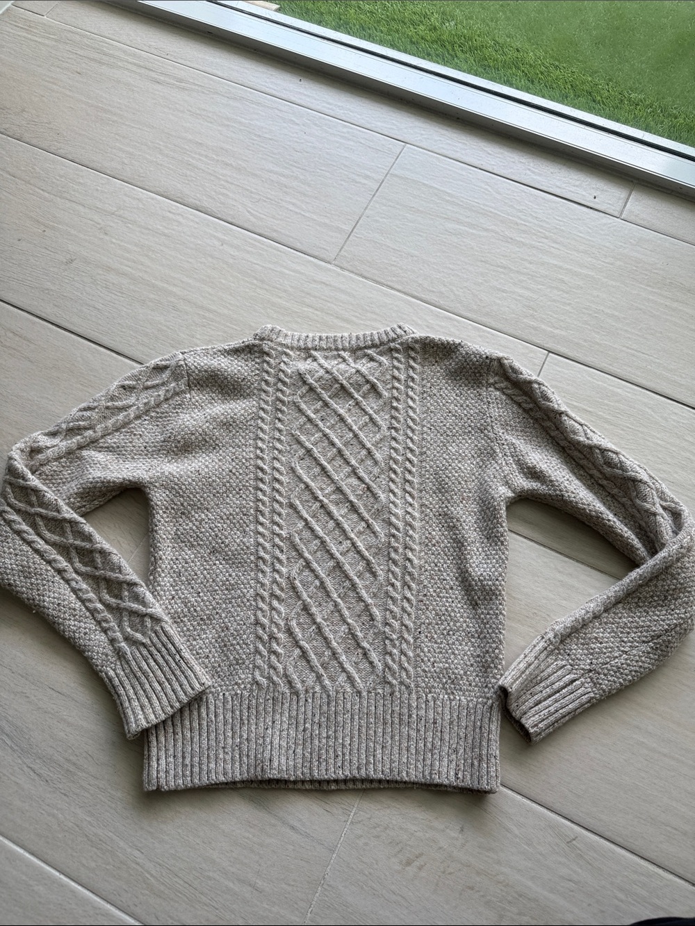 Kiel James Patrick New England Donegal Sweater Heather Beige S Lambswool - Picture 6 of 7